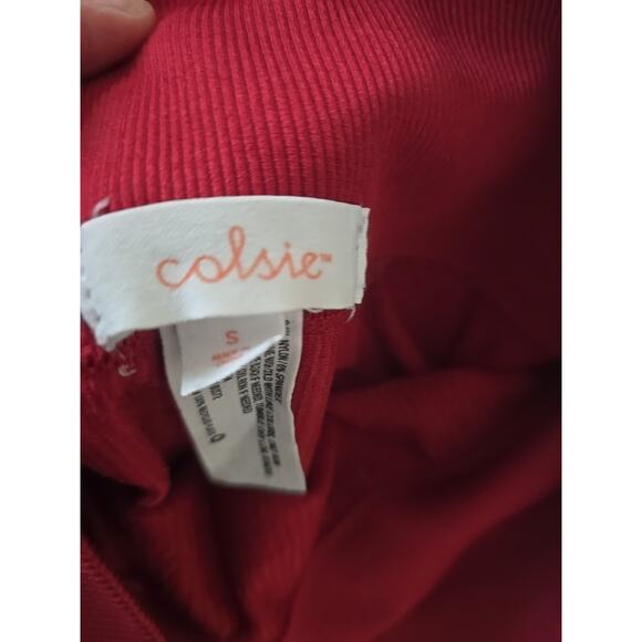 Colsie Pajama Bike Athletic Shorts Womens Small Maroon Sleep Cozy Athleisure - Picture 4 of 5